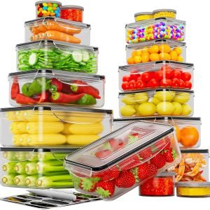 direct bulk orders 36 pcs food storage containers with lids airtight (18 freezer containers with 18 lids) - leakproof plastic meal prep containers for pantry, kitchen storage and organization with labels & pen low-cost wholesale