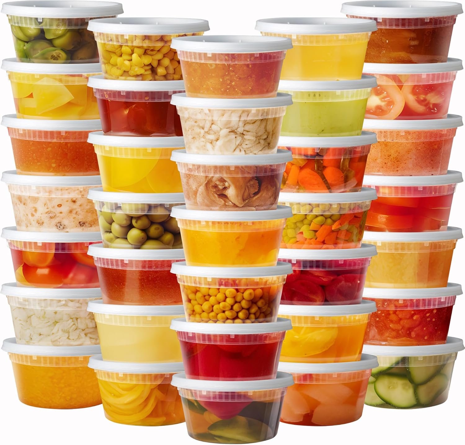 direct bulk orders pantry value [12 oz. - 48 count plastic food storage deli containers with lids - perfect for storing soups, sauces, and snacks low-cost wholesale