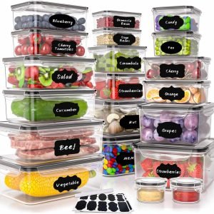 direct bulk orders 40 pcs plastic food storage containers with lids airtight, bpa-free leakproof meal prep containers reusable,microwave & dishwasher & freezer safe,includes labels & pen low-cost wholesale