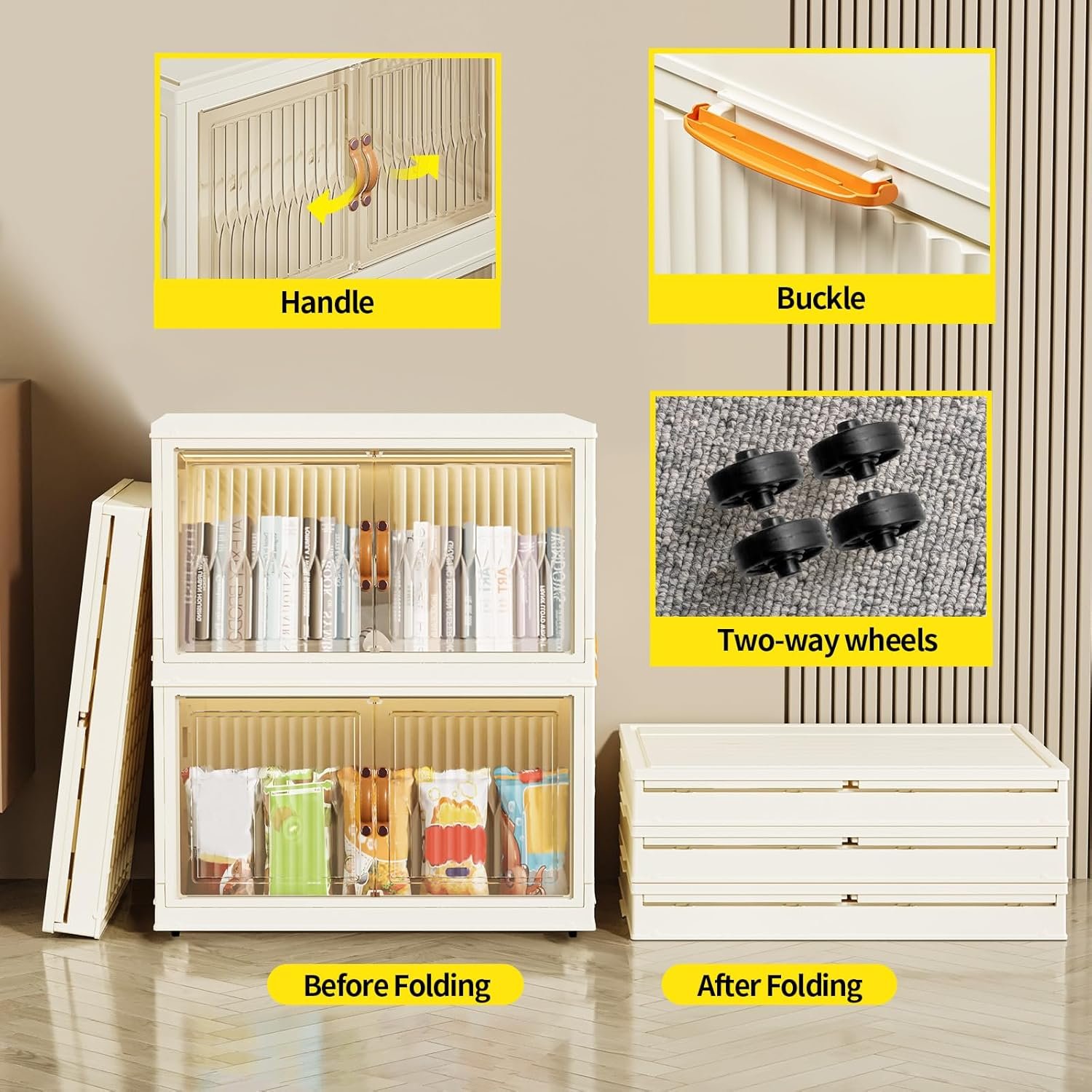 factory price storage bins with lids and doors,plastic stackable storage bins open front,2tier foldable storage boxes for organizing,folding storage bins with wheels,opening storage boxes set volume discount