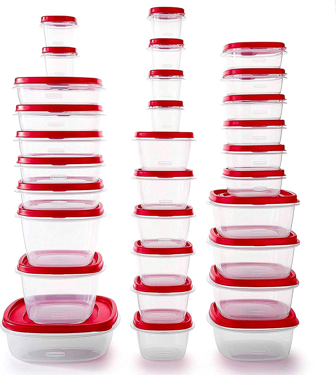 factory direct rubbermaid 60-piece food storage containers with lids, microwave and dishwasher safe, red color, ideal for meal prep and pantry storage oem/odm services