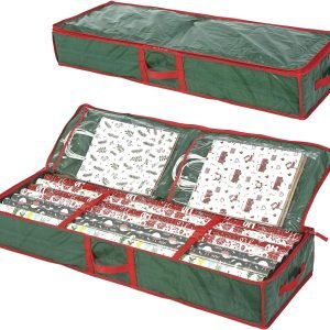 trade price sattiyrch underbed gift wrap organizer,gift wrapping paper storage container,holds up to 20 rolls,41w x 14d x 6h (green) wholesale supplier
