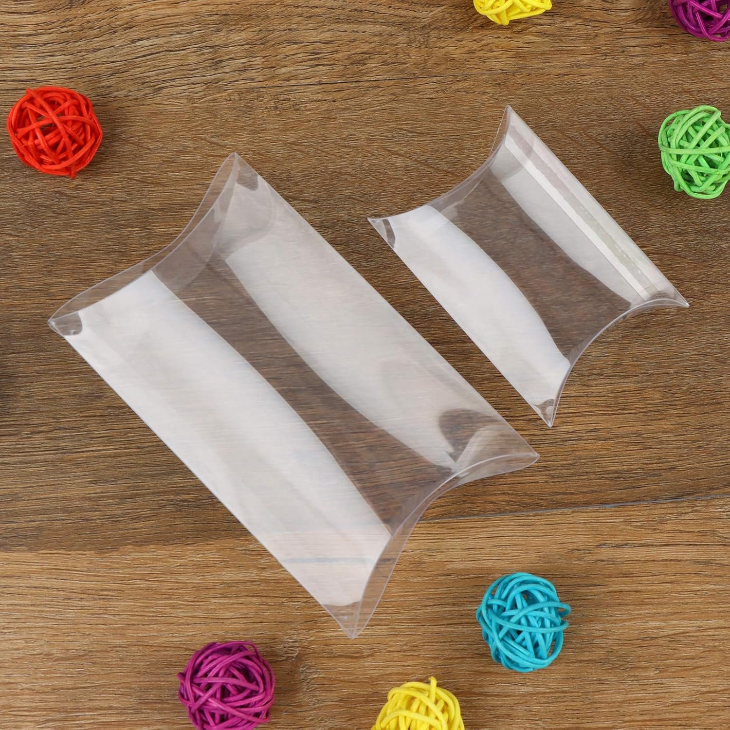 manufacturer direct 45 pcs 5.51 x 3.54 x 1.18 inch clear plastic pillow gift boxes candy treat gift box transparent party favor boxes sweet bags for wedding bridal shower baby shower birthday party supplies supplier direct