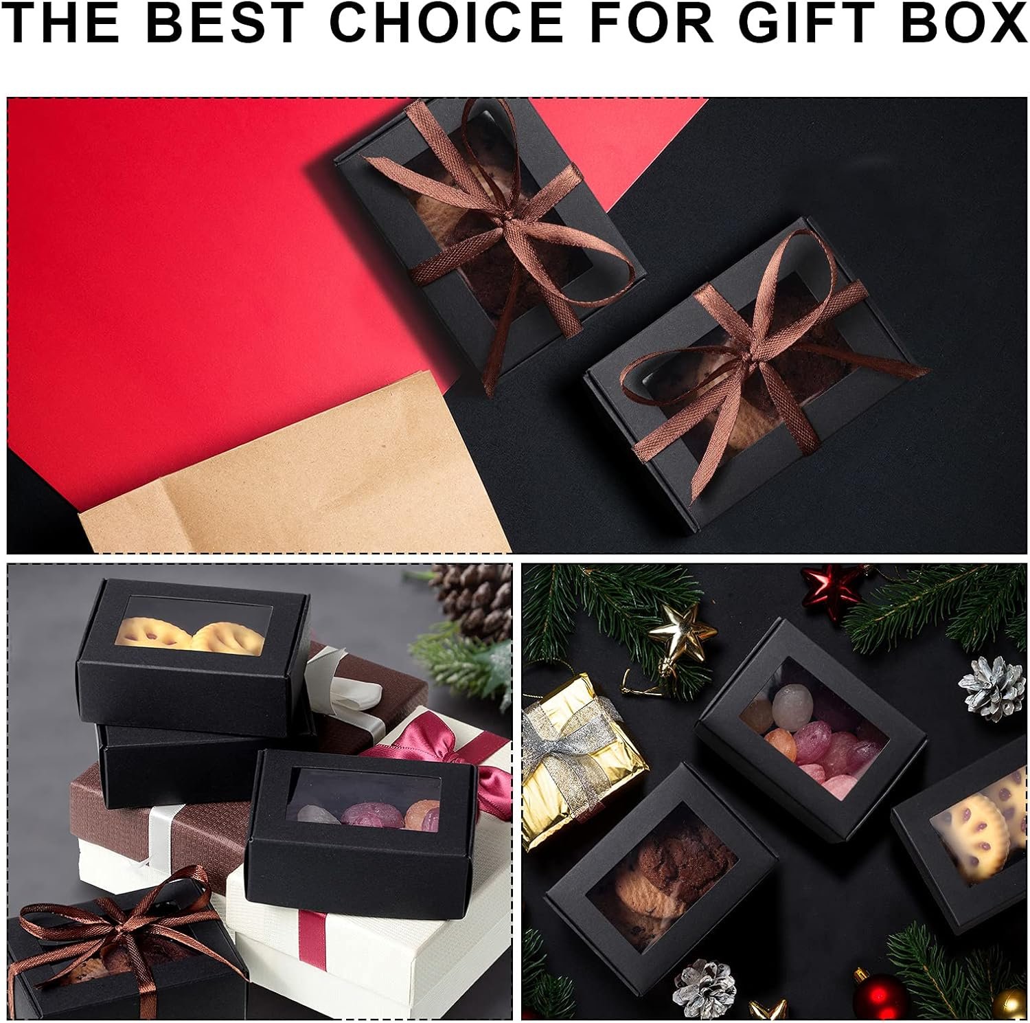 trade price zonon 30 pcs soap boxes for homemade soap boxes packaging small gift box mini kraft treat boxes with window present packaging box for bakery candy soap making (black,3.5 x 2.4 x 1.2 inch) wholesale supplier