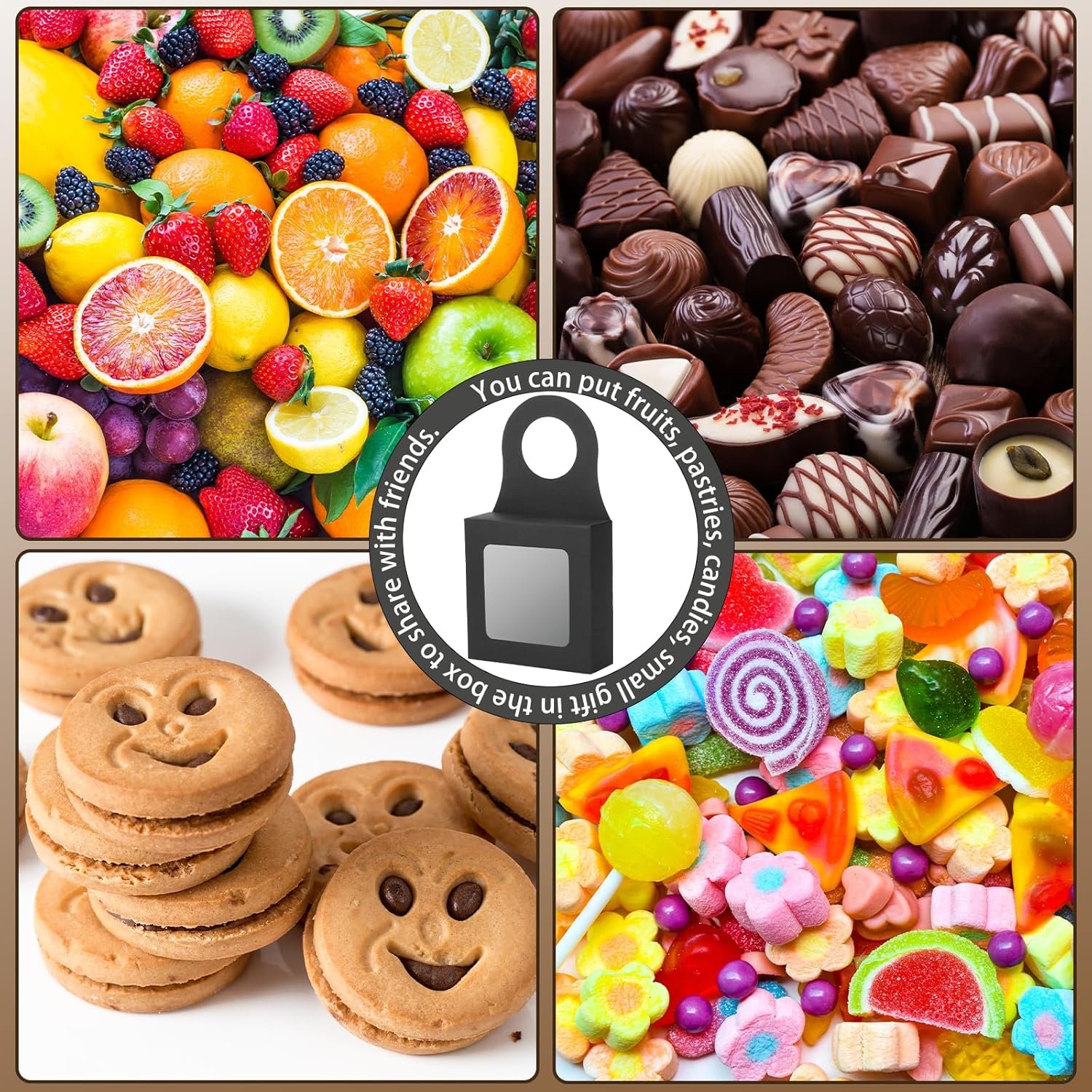 manufacturer direct sayaya 36 pcs kraft paper wine bottle box with window empty wine bottles for decoration hanging foldable gift wine boxes holds truffles clear treat boxes chocolate covered strawberries boxes (black) supplier direct