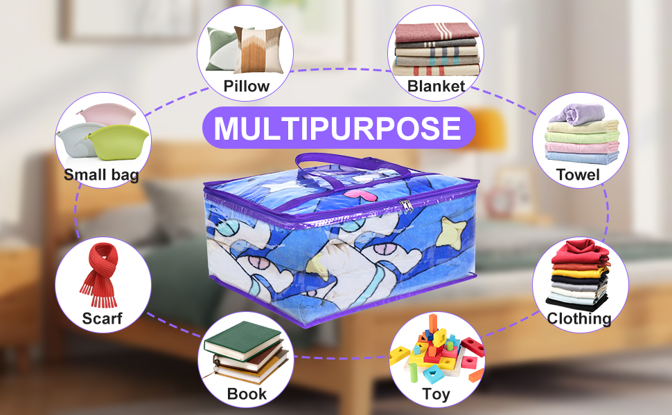 factory direct budding joy 6 pack clear zippered storage bags for clothes,40l closet organizers and storage containers vinyl moving bag for bedding, linen, blankets, comforters, clothing & toys oem/odm services