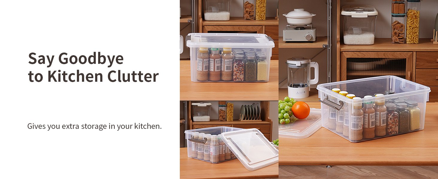 factory price citylife 17 qt plastic storage bins with latching lids stackable storage containers for organizing large clear storage box for garage, closet, classroom, kitchen, 2 packs volume discount