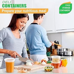 direct bulk orders [80 combo sets] food storage containers with lids, 8oz, 16oz, 32oz plastic deli containers with lids freezer storage containers, bpa free leakproof, microwave | dishwasher | freezer safe low-cost wholesale