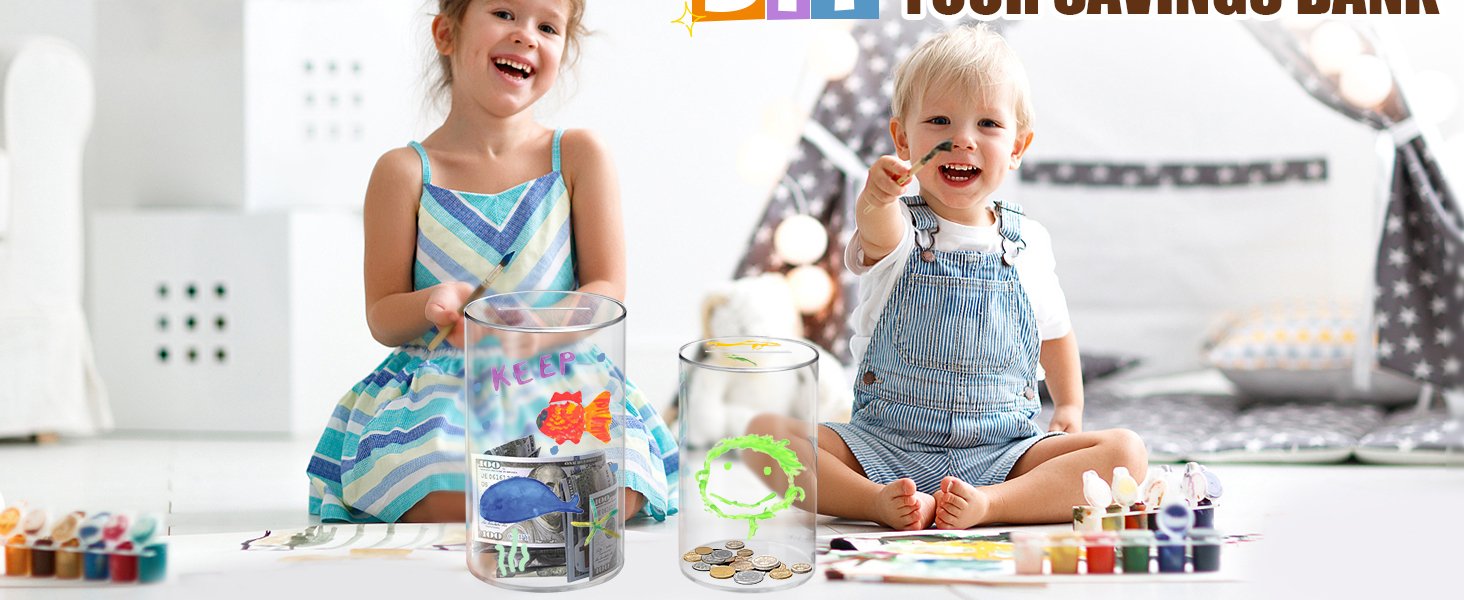 buy in bulk hicocool clear piggy bank, acrylic piggy bank for adults must break to open, clear acrylic piggy bank unopenable for real money boys girls birthday gift (8