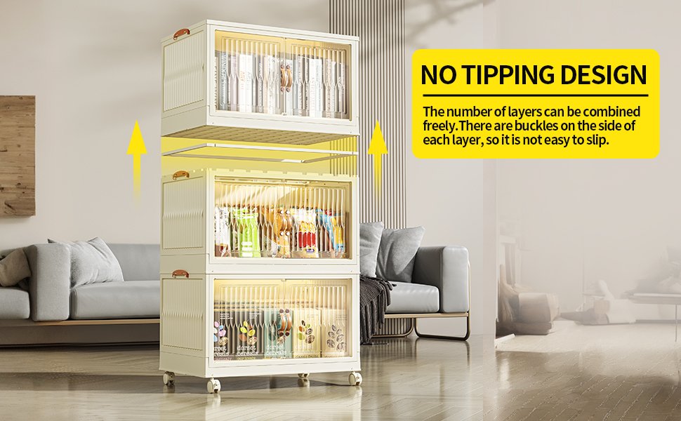 factory price storage bins with lids and doors,plastic stackable storage bins open front,2tier foldable storage boxes for organizing,folding storage bins with wheels,opening storage boxes set volume discount