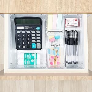 factory direct 16 pcs drawer organizer set, 5 varied size bathroom and kitchen drawer cabinet organizer trays, clear storage bins for makeup, jewelry, utensils and gadgets oem/odm services factory direct 16 pcs drawer organizer set, 5 varied size bathroom and kitchen drawer cabinet organizer trays, clear storage bins for makeup, jewelry, utensils and gadgets oem/odm services