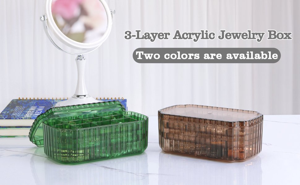 buy in bulk leture 3-layer jewelry organizer box for earrings, rings, necklaces, bracelets, clear plastic bead storage containers for crafts (green) source from factory buy in bulk leture 3-layer jewelry organizer box for earrings, rings, necklaces, bracelets, clear plastic bead storage containers for crafts (green) source from factory