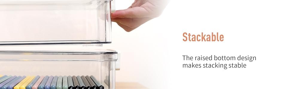 factory price citylife 2 pcs 6 qt plastic storage bins with lids and latches, portable stackable storage bins, clear plastic file box for organizing a4 paper, letters, documents, art supplies, and crafts volume discount