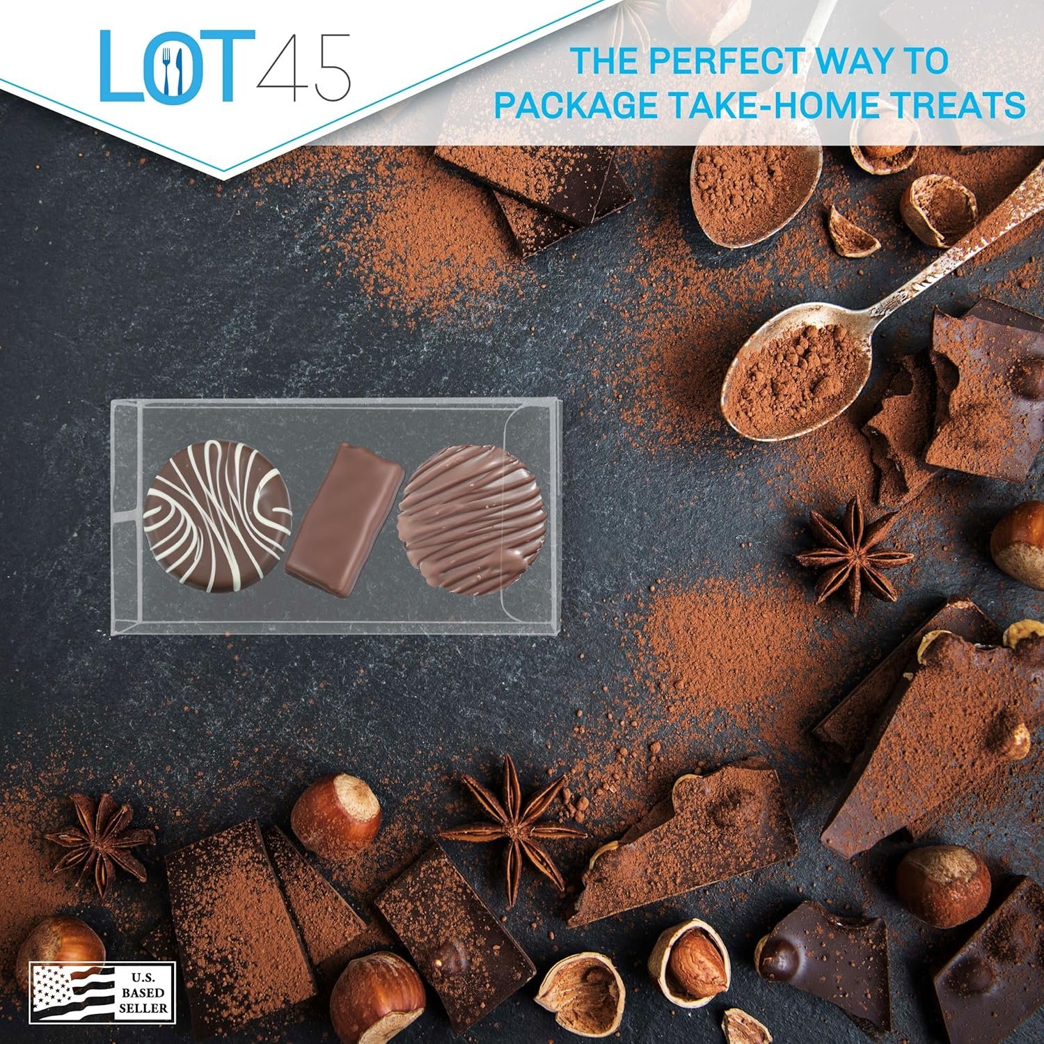 manufacturer direct lot45 macaron boxes for 2-100 pack of 4 x 2 x 1 inch clear favor boxes - side by side macaron box for wedding or party favors - plastic dessert packaging mini treat boxes for cookies and candy supplier direct