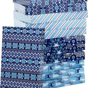 trade price hallmark medium holiday gift boxes with lids (12 shirt boxes, 4 designs: snowflakes, stripes, sweater pattern, reindeer) for christmas, hanukkah, holiday parties, hostess gifts wholesale supplier