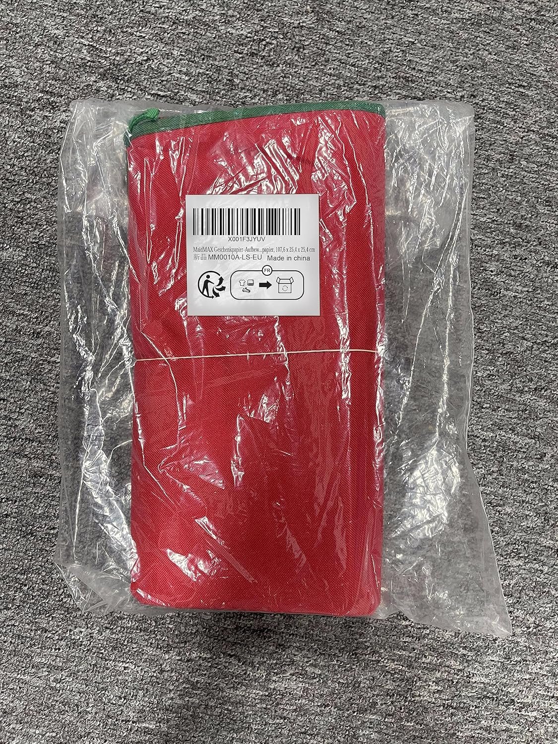 trade price christmas wrapping paper organizer storage bag, wrapping paper storage fits 42″ long rolls, gift wrap storage with clear window 42″ x 10″ x 10″ wholesale supplier