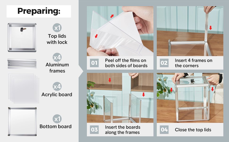 buy in bulk acrylic donation box reinforcement large ballot box with slot raffle box suggestion box with lock cash storage container for fundraising voting charity contest tip (clear,10 x 10 x 10 in) source from factory buy in bulk acrylic donation box reinforcement large ballot box with slot raffle box suggestion box with lock cash storage container for fundraising voting charity contest tip (clear,10 x 10 x 10 in) source from factory
