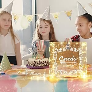 buy in bulk diwnelem acrylic wedding card box with lock string light clear large card box for wedding letter box envelope box acrylic gift card box money box for party birthday reception source from factory