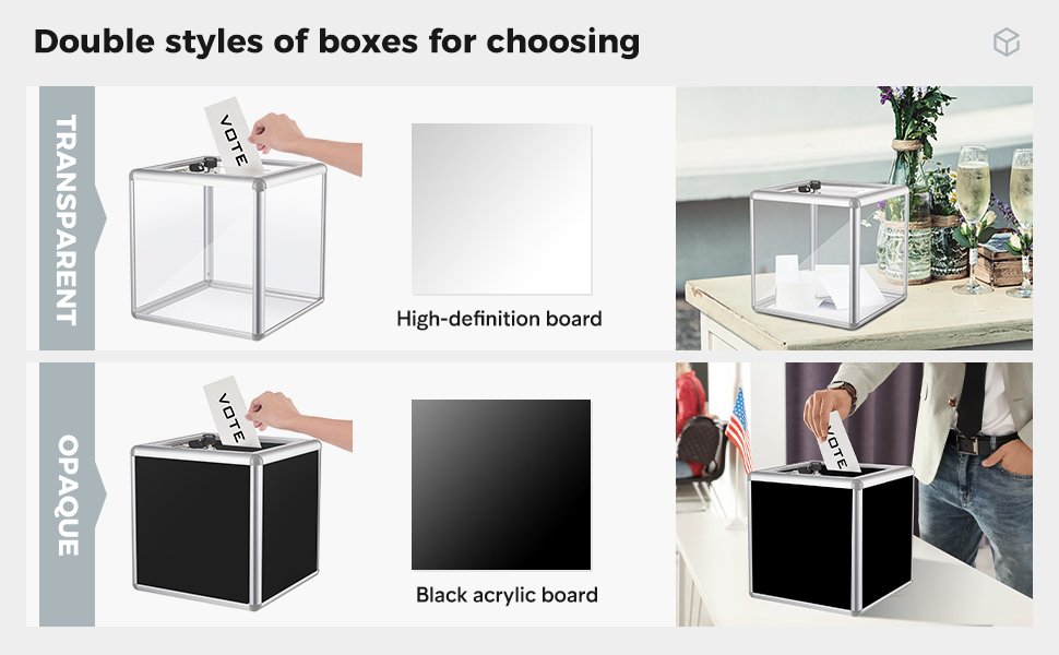buy in bulk acrylic donation box reinforcement large ballot box with slot raffle box suggestion box with lock cash storage container for fundraising voting charity contest tip (clear,10 x 10 x 10 in) source from factory buy in bulk acrylic donation box reinforcement large ballot box with slot raffle box suggestion box with lock cash storage container for fundraising voting charity contest tip (clear,10 x 10 x 10 in) source from factory