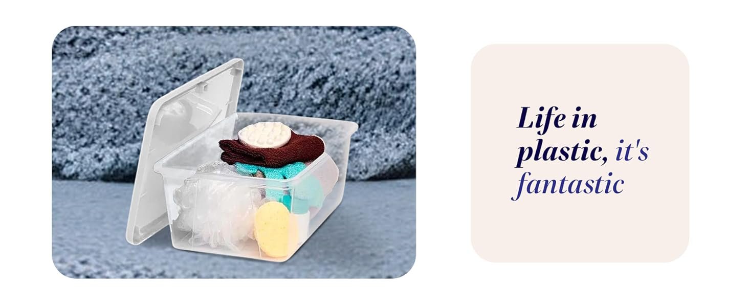 factory direct homz 10 pack storage bins, clear plastic organizing containers w/white lids, 6 quart oem/odm services