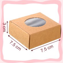 trade price chinco 30 pcs kraft paper box with clear window homemade soap boxes presents packaging boxes for bakery cookies cake packaging birthday party gift boxes(original, 3 x 3 x 1.2 inch) wholesale supplier
