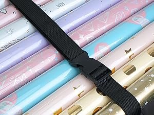 trade price baleine christmas wrapping paper storage organizer with flexible partitions and pockets, 40