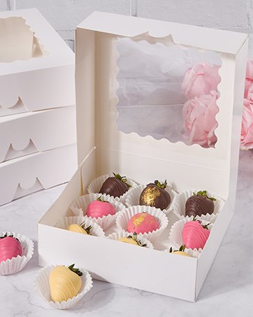 trade price 30 pack auto pop-up cookie boxes with window, 12.5