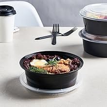 direct bulk orders fuling 24 oz 50 ct round meal prep food storage containers with lids to go plastic lunch plan box disposable take out bowls black bpa free reusable durable stackable microwave freezer dishwasher safe low-cost wholesale direct bulk orders fuling 24 oz 50 ct round meal prep food storage containers with lids to go plastic lunch plan box disposable take out bowls black bpa free reusable durable stackable microwave freezer dishwasher safe low-cost wholesale