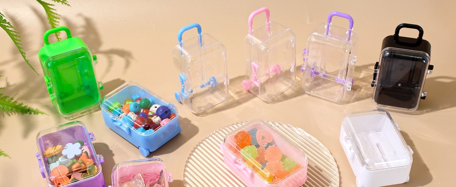 manufacturer direct auear, 12 pack mini suitcase boxes plastic candy box small reception gift box travel case for wedding party decoration (clear purple) supplier direct manufacturer direct auear, 12 pack mini suitcase boxes plastic candy box small reception gift box travel case for wedding party decoration (clear purple) supplier direct