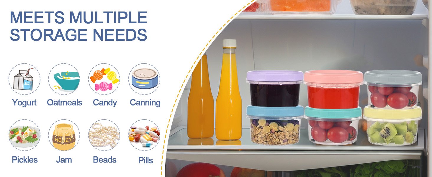 direct bulk orders 12pcs 8 oz plastic containers with screw lids, reusable clear food storage containers with pen and brush for snack salad fruit, leakproof small freezer containers, microwave & dishwasher safe low-cost wholesale direct bulk orders 12pcs 8 oz plastic containers with screw lids, reusable clear food storage containers with pen and brush for snack salad fruit, leakproof small freezer containers, microwave & dishwasher safe low-cost wholesale
