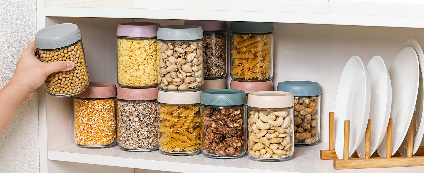 direct bulk orders netany 6-pack 16 oz overnight oats containers with lids, glass jars with airtight lids, wide mouth mason salad jars, glass food storage containers for snacks yogurt spice sugar low-cost wholesale