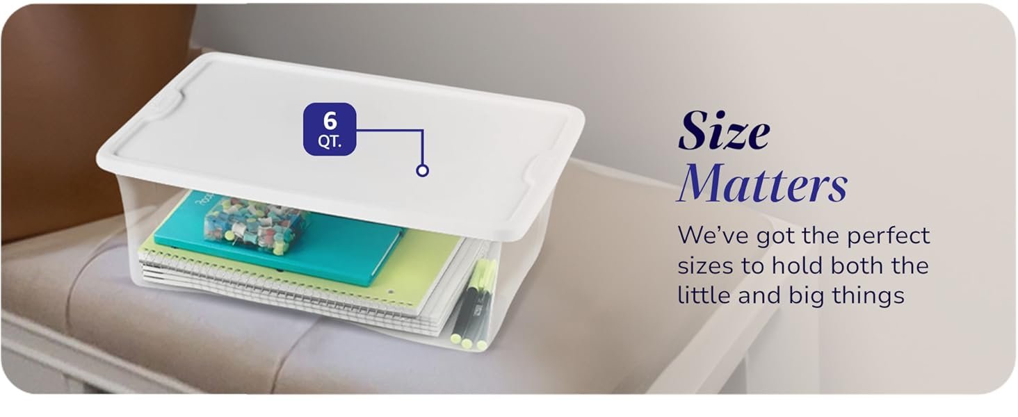 factory direct homz 10 pack storage bins, clear plastic organizing containers w/white lids, 6 quart oem/odm services