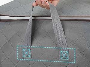 factory price baleine 2 pack clothes storage bags, 24 gallon storage containers with reinforced handle sturdy zipper, closet storage for blanket comforter pillow bedding (grey, 2 pack) volume discount