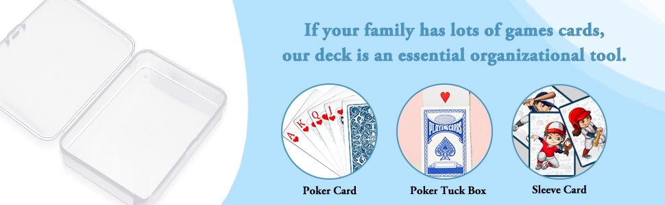 buy in bulk kitoyz playing deck card cases clear plastic trading card storage box acrylic card holder box compatible with collectible trading card cases, each case for 100 pcs cards (12 pcs) source from factory