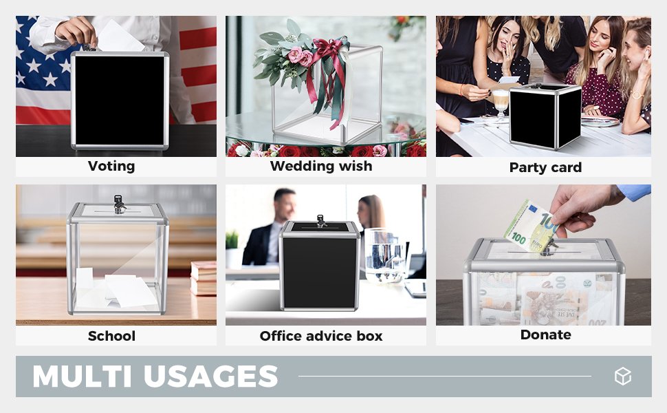 buy in bulk acrylic donation box reinforcement large ballot box with slot raffle box suggestion box with lock cash storage container for fundraising voting charity contest tip (clear,10 x 10 x 10 in) source from factory buy in bulk acrylic donation box reinforcement large ballot box with slot raffle box suggestion box with lock cash storage container for fundraising voting charity contest tip (clear,10 x 10 x 10 in) source from factory