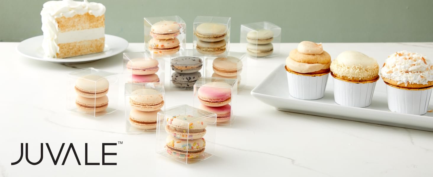 manufacturer direct juvale 100-pack clear gift boxes - 2x2x2 in square plastic transparent favor boxes for wedding, baby shower, birthday party supplier direct