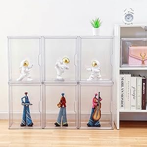 Compre a granel organizador de bolsas e bolsas para armário, vitrine de acrílico transparente para itens colecionáveis, pacote com 4 caixas de armazenamento de plástico com porta magnética para carteira, cosméticos (x grande) de fábrica Compre a granel organizador de bolsas e bolsas para armário, vitrine de acrílico transparente para itens colecionáveis, pacote com 4 caixas de armazenamento de plástico com porta magnética para carteira, cosméticos (x grande) de fábrica