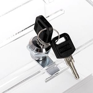 buy in bulk zenfun acrylic suggestion box with lock, donation box with 100pcs raffle tickets cards, clear ballot box with sign holder, vote box ticket box drawing box for charity, voting, collection source from factory