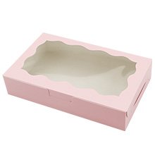 trade price 60 pcs cookie boxes pastry with clear window 7 x 4.3 x 1.5 inch kraft bakery treat premium gift box container for dessert, donuts, pie, candy, cupcakes, muffins, macaroon (white) wholesale supplier