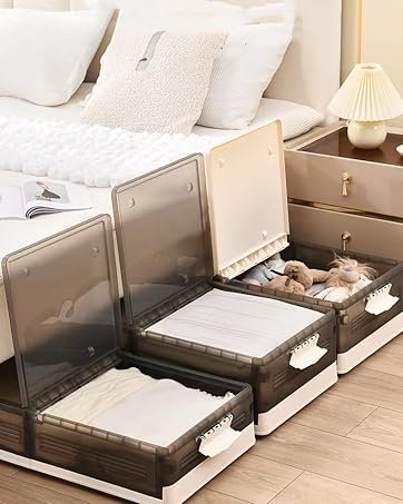 buy in bulk clear stackable plastic storage bins with lid, dustproof book cosmetic acrylic display cases with magnetic door, large figures collectibles showcase, toys, protection organizer source from factory