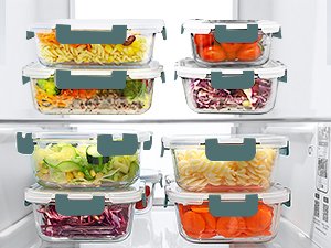 direct bulk orders verones 24 pieces glass food storage containers set, airtight glass lunch containers, glass meal prep containers with lids,exclusive of bpa, for microwave, oven, freezer & dishwasher friendly,grey low-cost wholesale