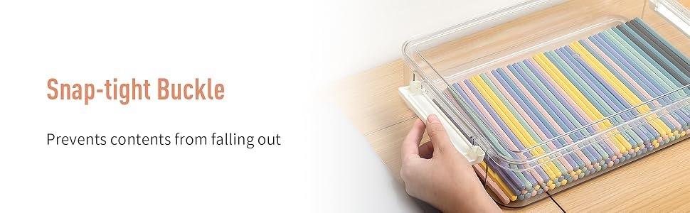 factory price citylife 2 pcs 6 qt plastic storage bins with lids and latches, portable stackable storage bins, clear plastic file box for organizing a4 paper, letters, documents, art supplies, and crafts volume discount