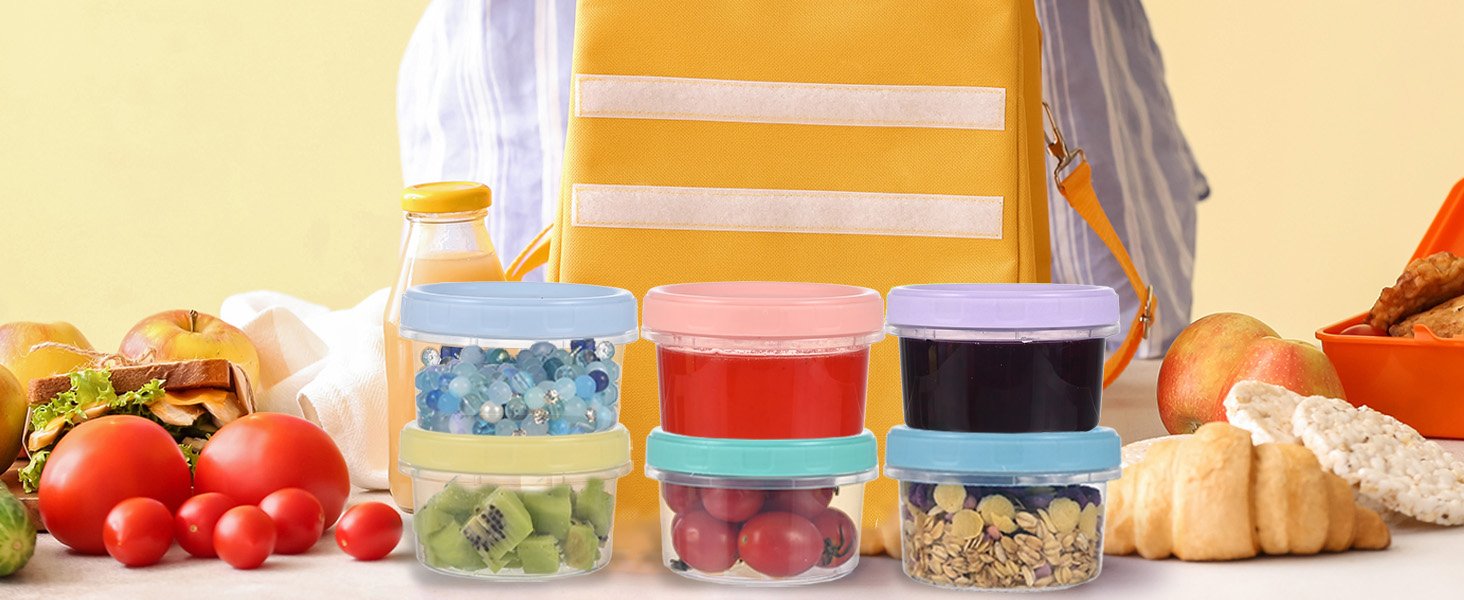 direct bulk orders 12pcs 8 oz plastic containers with screw lids, reusable clear food storage containers with pen and brush for snack salad fruit, leakproof small freezer containers, microwave & dishwasher safe low-cost wholesale
