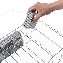 اشتري بالجملة صندوق تخزين بطاقات التداول من ماي جيفت بخمسة أقسام - حافظة واقية لبطاقات الرياضة من الأكريليك الشفاف الفاخر مع غطاء مفصلي وإغلاق مغناطيسي وفواصل قابلة للإزالة من المصنع